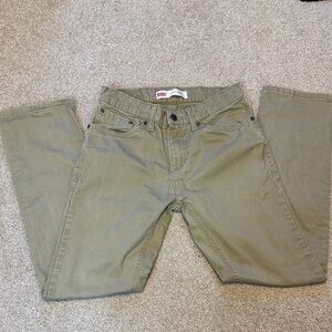 Levi's Olive Green/khaki Utility Straight Jeans